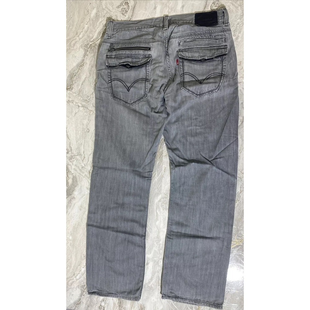 Levi's 514 Grey Straight Denim Jeans Men's Size 36x34 - Picture 5 of 8